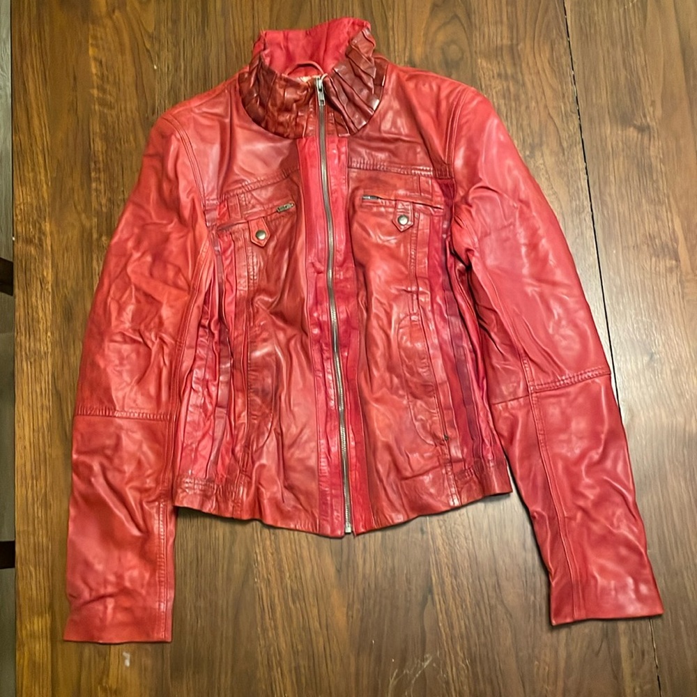 Red Leather Jacket - image 1